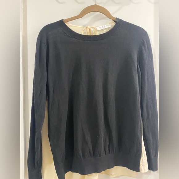 Sandro black and cream top - Picture 3 of 4